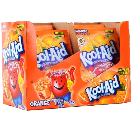 Kool Aid Packet Orange Unsweetened 48ct